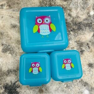 Crocodile Creek Owl Sandwich Box + 2 Snack Boxes 🦉